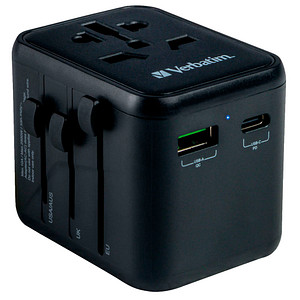 Image Verbatim Universal Travel Ladeadapter schwarz, 20 W