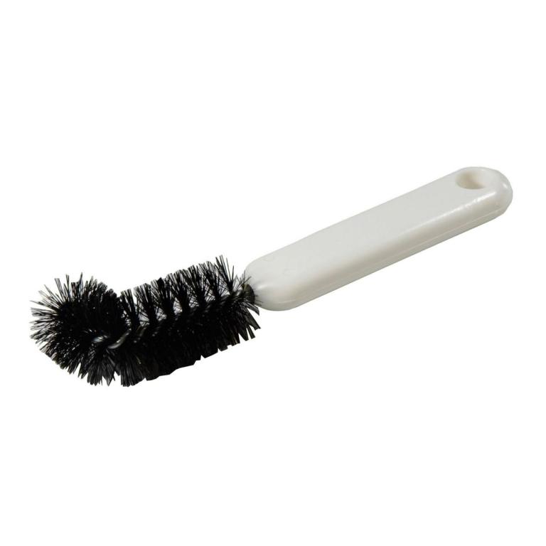 Image Spezialbürste schwarz/weiß für Waschbeckenüberlauf Ø 25 mm, weiche reine Borsten