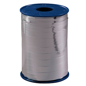 Image PRÄSENT Geschenkband MEXICO einseitig hochglanzbeschichtet/Rückseite matt silber 10,0 mm x 250,0 m