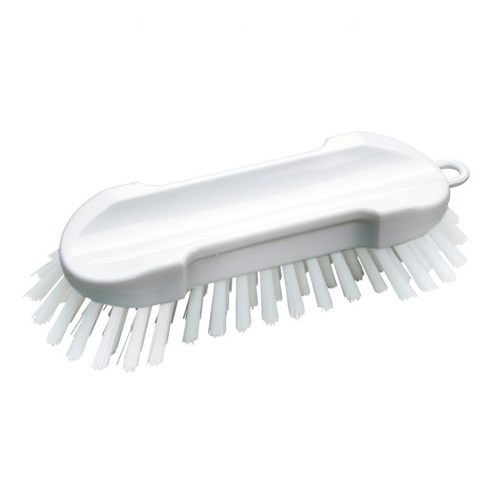 Image Hygiene-Waschbürste | weiß 205 mm x 65 mm x 55 mm, rund, mit Bart, Borstenlänge 30 mm