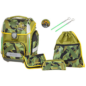 Image SCHNEIDERS Schulranzen-Set Ergolite Construction Kunstfaser olive