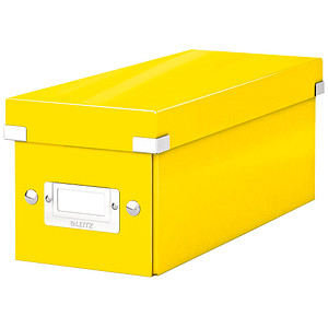 Image LEITZ CD-Ablagebox Click und Store WOW, gelb aus Hartpappe mit PP-Folie kaschie