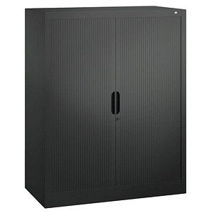 Image CP Omnispace Rollladenschrank schwarzgrau 2 Fachböden 120,0 x 42,0 x 123,0 cm