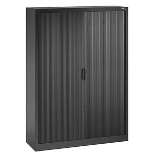 Image CP Omnispace Rollladenschrank schwarzgrau 3 Fachböden 120,0 x 42,0 x 166,0 cm