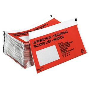 Image 1.000 VP Lieferscheintaschen Kunststoff DIN lang