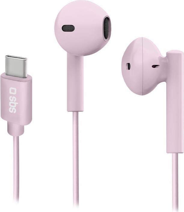 Image SBS Studio Mix Semi-In-Ear-Kopfhörer mit USB-C-Anschluss pink - Headset