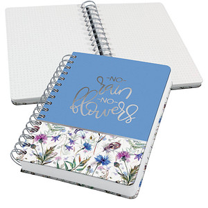 Image SIGEL Notizbuch mit Spirale Jolie® ca. DIN A5 punktraster, blau/weiß Hardcover 240 Seiten