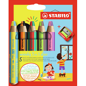 Image STABILO Multitalentstift woody 3 in 1 duo, 5er Karton-Etui