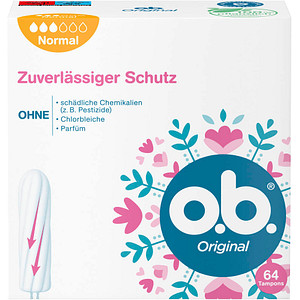 Image o.b. Tampons Normal für mittlere bis stärkere Tage, 64 St.