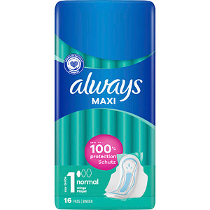 Image always Binden Maxi Normal mit Flügeln, 16 St.