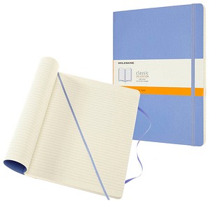 Image MOLESKINE Notizbuch Classic Collection flexibler Einband ca. DIN A4 liniert, hortensienblau Softcover 192 Seiten