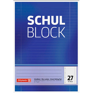 Image BRUNNEN Collegeblock Lineatur 27 liniert mit Rand DIN A4 mit Randlinie (innen und außen)