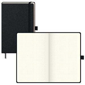 Image BRUNNEN Notizbuch KOMPAGNON ca. DIN A5 punktraster, schwarz Hardcover 192, davon 16 zum Heraustrennen Seiten