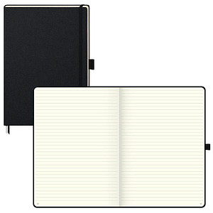 Image BRUNNEN Notizbuch KOMPAGNON Klassik A4 liniert, schwarz Hardcover 192, davon 16 zum Heraustrennen Seiten