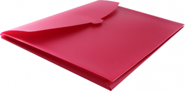 Image EXXO Action Wallet - Premium Dokumententasche A4 quer mit Füllhöhe und Klettverschluss in opak, Farbe: rot - 5 Stück