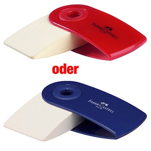 Image FABER-CASTELL Kunststoff-Radierer SLEEVE MINI, rot / blau