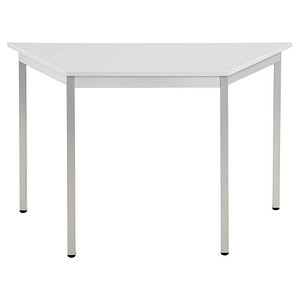 Image SODEMATUB Mehrzwecktisch lichtgrau, alu Trapezform, Vierkantrohr alu, 60,0/120,0 x 60,0 x 74,0 cm