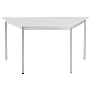 Image SODEMATUB Mehrzwecktisch lichtgrau, alu Trapezform, Vierkantrohr alu, 70,0/140,0 x 70,0 x 74,0 cm