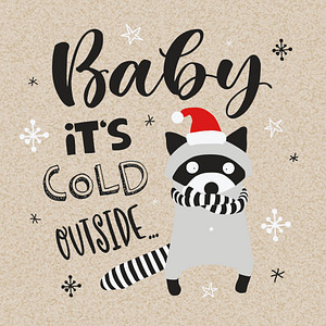 Image PAPSTAR Weihnachts-Motivservietten "It's cold outside"