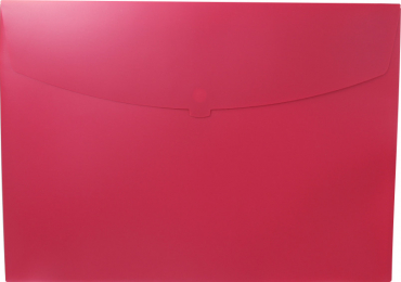 Image EXXO by HFP Action Wallet - Premium Dokumententasche Sammelmappe A2 quer mit Klettverschluss in opak, Farbe: rot - 5 Stück