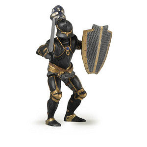 Image papo Fantasy/Mittelalter 39275 Ritter mit schwarzer Rüstung Spielfigur