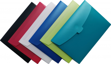 Image Premium Dokumententasche Sammelmappe A5 quer mit Klettverschluss in opak, Farbe:  farblich sortiert - 6 Stück