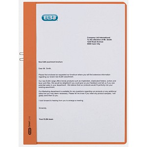 Image HAMELIN 50 ELBA Klemmhefter orange DIN A4; 1 Pack = 50 St.