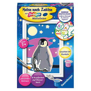 Image Ravensburger Malen-nach-Zahlen Kleiner Pinguin mehrfarbig