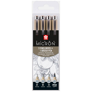 Image 4 Sakura Pigma Micron Fineliner-Set farbsortiert 0,25 + 0,45 + 0,60 mm