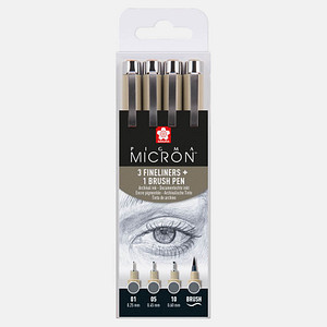 Image 4 Sakura Pigma Micron Fineliner-Set farbsortiert 0,25 + 0,45 + 0,60 mm