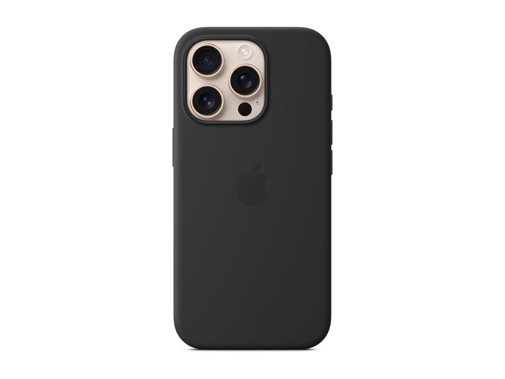 Image Apple Silikon Case Handy-Cover für Apple iPhone 16 Pro schwarz