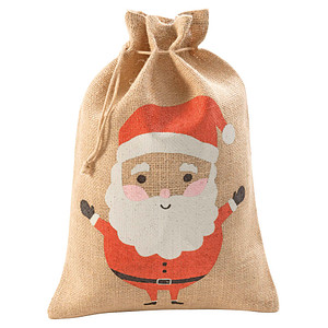 Image folia Jutesack "Weihnachtsmann", (B)250 x (H)350 mm