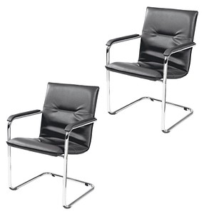 Image 2 Nowy Styl Besucherstühle Rumba RUMBA CHROM V14N schwarz Kunstleder