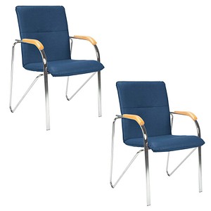 Image 2 Nowy Styl Besucherstühle Samba blau Kunstleder