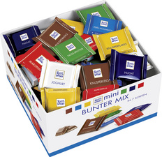 Image Ritter SPORT Mini-Tafelschokolade "BUNTER MIX", 84 Stück