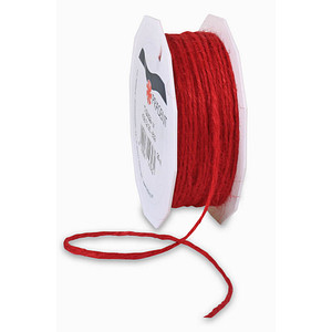 Image PRÄSENT Kordel Jute matt rot 2,0 mm x 25,0 m