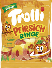 Image Trolli Fruchtgummi PFIRSICHRINGE, 150 g
