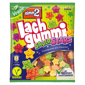 Image nimm2® Lachgummi Sauer Stars Fruchtgummi 250,0 g