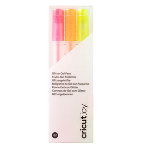 Image cricut™ Joy Glitzer-Gelstifte für Schneideplotter 3 St. farbsortiert (neonpink, neonorange, neongelb), 3 St.