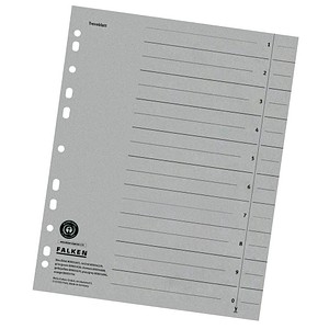 Image FALKEN Trennblätter 1-10 grau, 100 St.