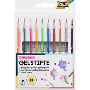Image folia Gelschreiber GLITTER, farbig sortiert, 10er Etui