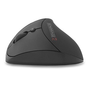 Image JENIMAGE Vertical Mouse USB Maus ergonomisch kabelgebunden schwarz