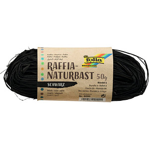 Image folia Raffia-Naturbast, 50 g, schwarz