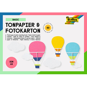 Image folia Tonpapier- und Fotokarton-Block BASIC, A6, 60 Blatt