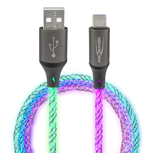 Image ANSMANN USB-A / USB-C Kabel mit LED Beleuchtung 100cm 1700-0158 (1700-0158)