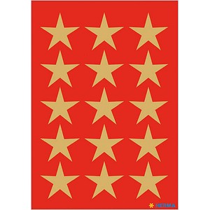 Image HERMA Weihnachts-Sticker DECOR "Sterne", 22 mm, gold