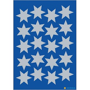 Image HERMA Weihnachts-Sticker DECOR "Sterne", 21 mm, silber