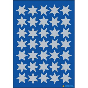 Image HERMA Weihnachts-Sticker DECOR "Sterne", 16 mm, silber