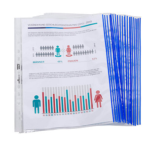 Image 25 DURABLE Prospekthüllen PREMIUM DIN A4 blau klar 0,08 mm