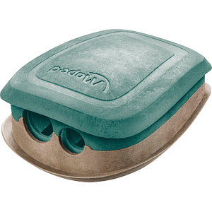 Image Maped Doppel-Spitzdose SMILING PLANET, blau/braun, 25er